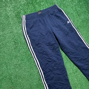Mens Size Large Blue Track Pants Athletic Casual Jogger Lounge Activewear